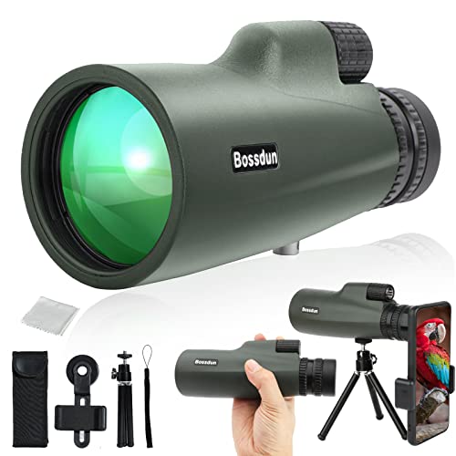 10-30x50 Zoom Monokular Teleskop, HD Nachtsicht Monocular für Erwachsene mit Stativ, Handy...