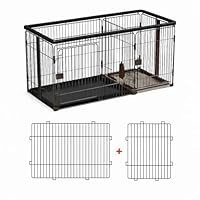 トイレ付き犬用ケージ 幅146cm ブラック Amazon.co.jp: N&S ペットケージ 屋根付き トイレ付き トイレ