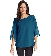 GRACE KARIN Damen Elegant Bluse Langarm Chiffon Rundhals Shirt Casual Tops CLAF15