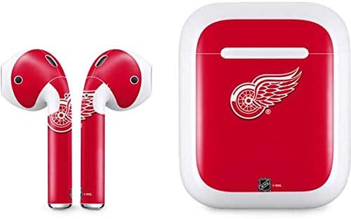 Skinit Decal Audio Skin Compatible with Apple AirPods - Officially Licensed NHL Detroit Red Wings Lineup Design