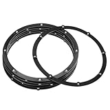 QUARKZMAN 8-Zoll-Drehbare Drehscheibe mit Kugellagern aus Stahl, Annulare Lazy Susan-Basis-Drehteller für Kücheneckschränke, Annulare 0,06x6,89 Zoll, Schwarz, Packung mit 6 Stück