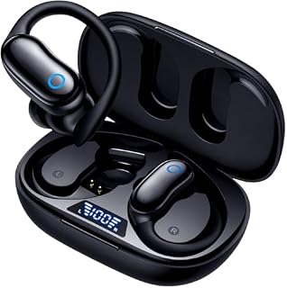 Sport Kopfhörer Bluetooth mit Ohrbügel, ANC Noise Cancelling & Transparenzmodus, 96H Laufzeit, IPX7 Wasserbeständig, ENC Mikrofon, In-Ear Kopfhörer mit sicherem Halt für Laufen, Fitness & Pendeln