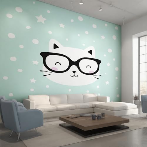Papier peint chat pour décorer un grand mur de chambre