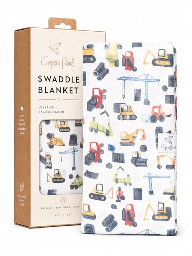 Copper Pearl Swaddle Blankets for Newborns | Soft Stretchy Receiving Blankets for Boys and Girls | Large 46 x 46 Inch Baby Blankets | Lightweight and Breathable Swaddles | Diesel