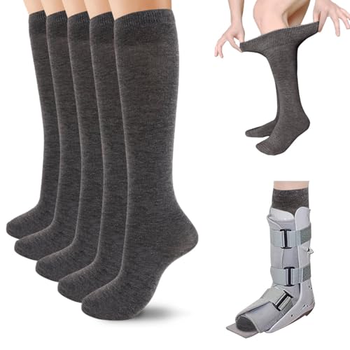 5 Paar Nahtlose Sensorische Socken für Walking Boots (Gr. 35-42) - Atmungsaktive Medizinische Schlauchsocken, Orth ...