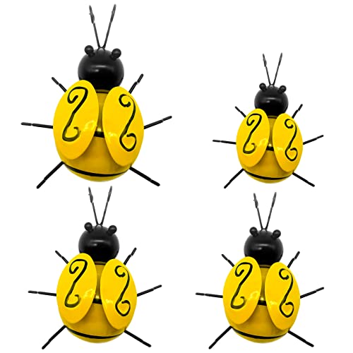 Afaneep Décoration murale en forme d'abeille 3D pour jardin, pelouse, bar, chambre, salon, café, magasin Cover
