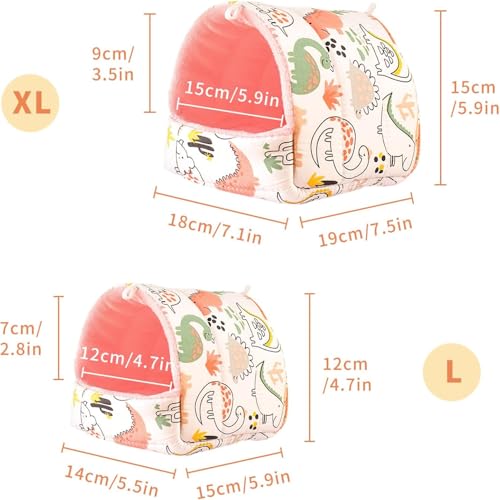 Bird Hanging Hammock Winter Warm Parrot Bird Bed Hammock Winter Warm Bird Plush Nest Toy for Parakeet Comfortable Hanging Bird Bed for Cage (L, White)