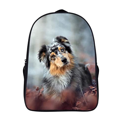 Sac à dos d'école enfants Australian Shepherd cartable 3D cool