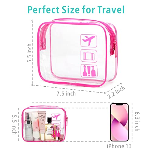 TSA Approved Clear Toiletry Bags - 5 Pack for Travel (Women, Men)