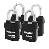 Master Lock - Four (4) High Security Pro Series Padlocks 6121NKALF-4 w/ BumpStop Technology