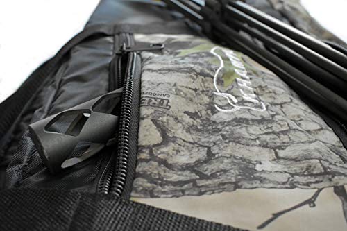Khampa Compound Bow Case, Soft Bow Case, Archery Deluxe Bow Bag - Fits Compound Bows And Arrows | Black With Camo Trim #TOP3
