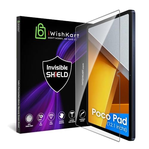 Image of compatible with Poco Pad 5G 12.1 Inch Tab Tempered Glass Screen Protector Guard Full Screen Coverage Edge to Edge with Easy Installation kit | Anti-Scratch & Smudge Proof | (tablet compatible with Pocopad / pad5g)