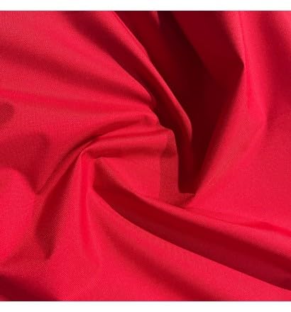 EU Fabrics Tela de poliéster de 7 onzas, material ignífugo para exteriores, tela de poliéster Madrid impermeable para puf, asientos, muebles de exterior, tiendas de campaña y senderismo (rojo, 1 metro