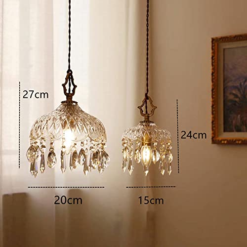 Lámpara de vidrio colgante moderna con diseño elegante para dormitorio y pasillo 8