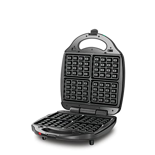 ماكينة صنع الساندويتشات والوافل 3 في 1 من بلاك اند ديكر بقدرة 1400 واط مع وضع شواء 180 درجة مع لوحة قابلة للتبديل، TS4130-B5، ضمان لمدة عامين