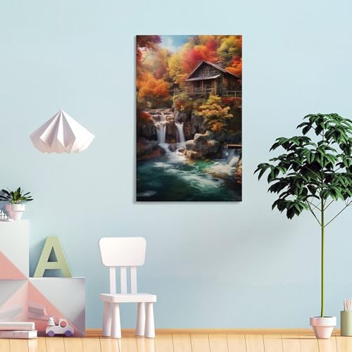 Sérénité alpine affiche sur toile, évasion et calme mural 30x45cm