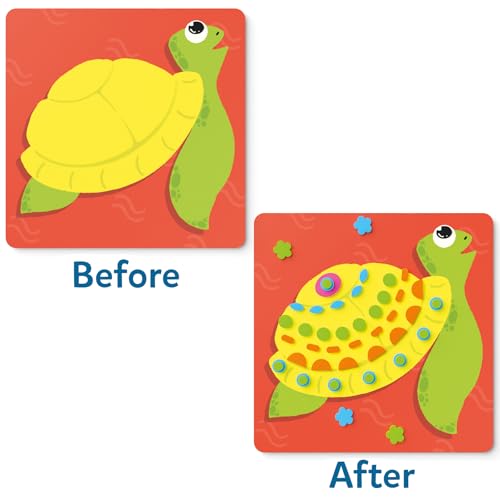 Image of Skillmatics Foam Sticker Art Activity - Under The Ocean, Mess-Free Fun | 800+ 3D Foam Stickers, DIY Felt Craft Kits for Kids, Gifts for Girls & Boys Ages 3, 4, 5, 6, 7