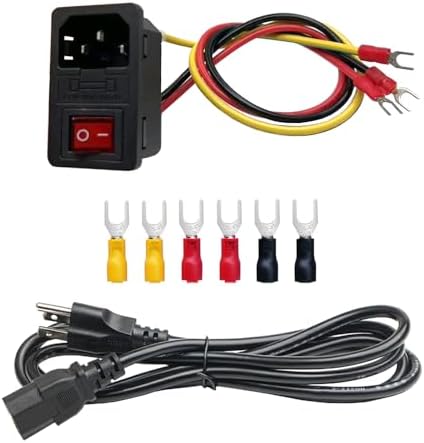 Amazon.com: Rocker Switch Power Socket Inlet Module Plug and 4.9ft ...