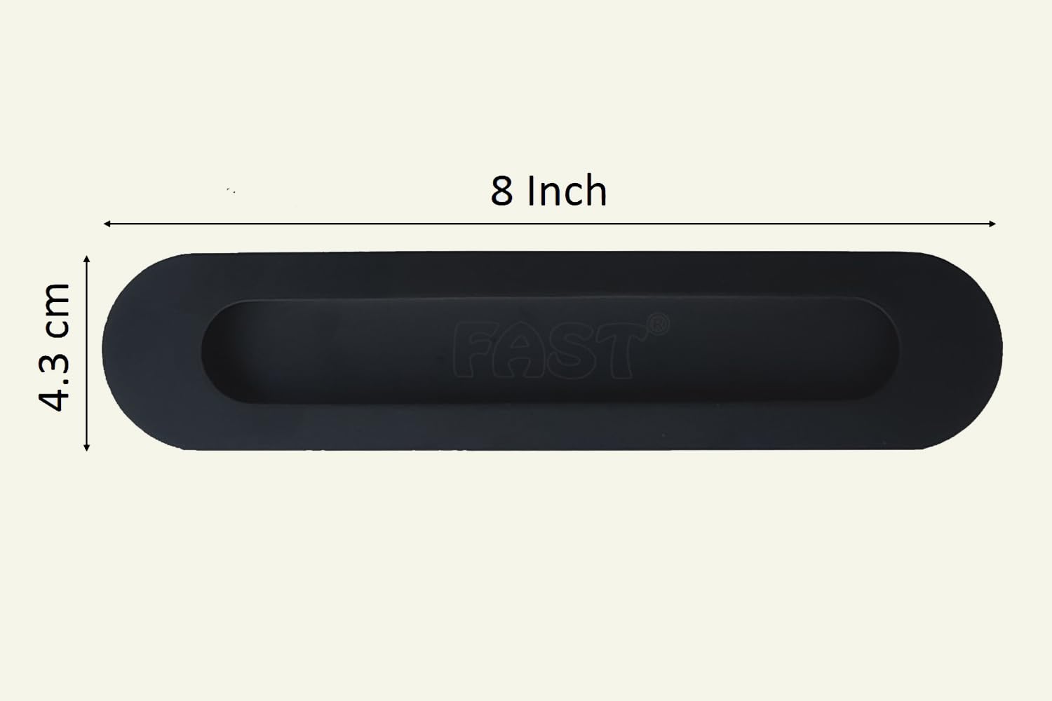 FAST CSH03 Stainless Steel Black Architechral Cabinet Concealed Sliding Door Handle for Wardrobe & Cupboard Doors. (8 INCH) — Amazon image 4