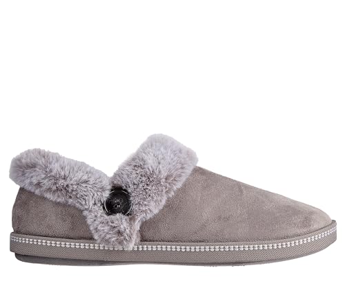 Skechers Women's Cozy Campfire-Fresh Toast Slipper, Charcoal, 10
