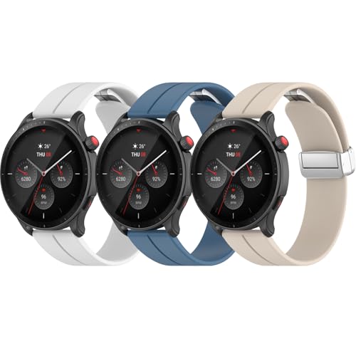 QIEMUTER 3 Pack Silicone Watch Bands Com…