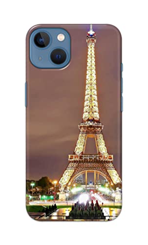 Image of PRINTFIDAA Lovers Famous Place Eiffel Tower in Paris Printed Designer Hard Case for Apple iPhone 13, A2633, A2482, A2631, A2634, A2635 Back Cover -(e) RPM1009