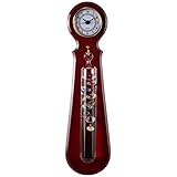 Lily's Home Two-in-One Weather Station, with Galileo Thermometer and Analog Clock, 5 Multi-Colored Spheres (18 Inches)