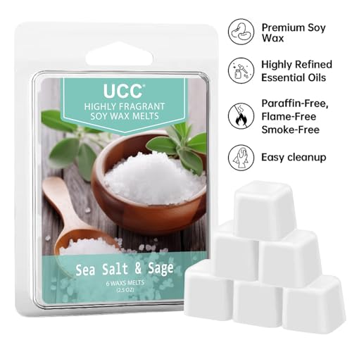 Image of UCC Soy Wax Melts, Strong Scented Wax Cubes, Plant Based Fragrance 4 Pack