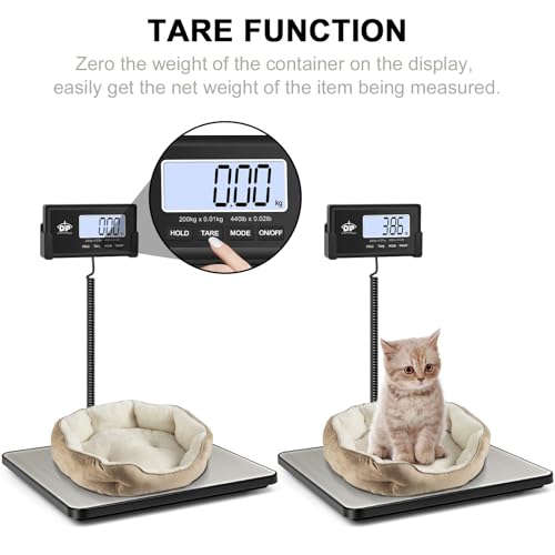 qp shipping scale 440 lb035 oz high accuracy digital postal scale postage scale holdtare function auto off lcd display lightweight scale for packagesluggagepet battery amp ac adapter included