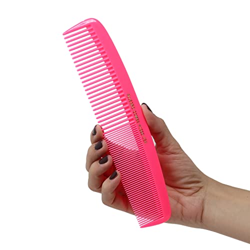 Allegro Combs 1000 X-Large Styling Comb Hair Cutting Barber Stylist Combs All Purpose Wide And Fine Tooth Made In The Usa. 1 Pc. (Neon Pink) #TOP5