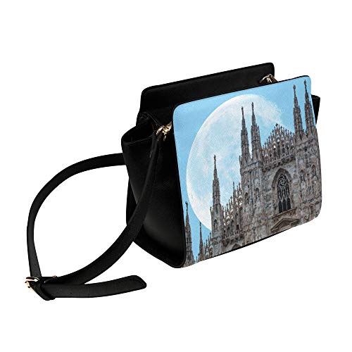 Satchel Shoulder Tote Bag Unusual Beautiful Milan Cathedral Satchel Bag Crossbody Bags Travel Bags Duffel Shoulder Bags Luggage For Lady Girl Women Travel Bags Shoulder