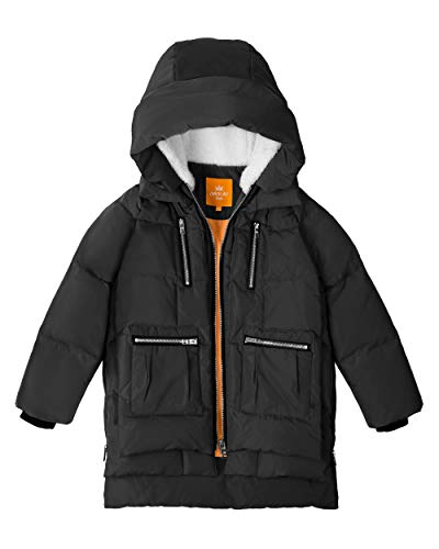 Orolay Children Hooded Down Coat Girls Quilted Puffer Jacket Boys Winter Jackets Black 150CM - Thumbnail 2