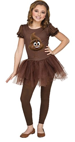 The Emoji Movie Poop Jr. Girls Costume, Large 12-14