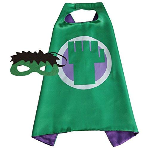 Image of Fancydresswale Boys Green Superhero Costume + Plastic Mask + Cape