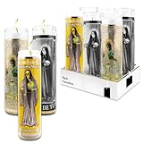 6 Pack Santa Muerte 8 Inch Black and White Religious Candles - 6 Holy Death Candles for Vigils, Prayers, Blessing Ceremonies, and More | Santa Muerte Veladoras Devocionales