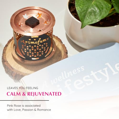 Image of Pink Rose Incense Bricks (3 Trays x 9 Pieces Each) by Aromafume | Ideal for Romance, Sensuality, Lifting Vibrations, Preparation for Prayer, Relaxation & Rituals, Temple & Mosque | Refill Pack