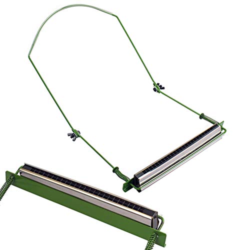 HALLILY ZZ06 Support pour harmonica 10 trous mains libres pour 10 trous Vert - Les Beatles, Paul McCartney, John Lennon, RIngo Starr, George Harrison HALLILY ZZ06 Support pour harmonica 10 trous mains libres pour 10 trous Vert – Image 3
