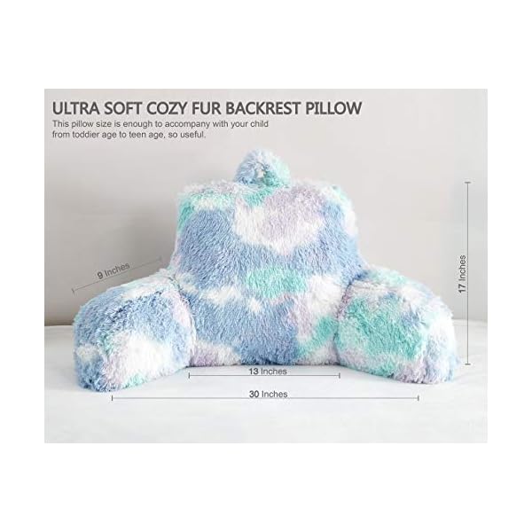 Jillche Bed Stylish Ross Fur Adults & Kids Reading Pillow, Cozy Soft