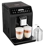 Krups EA8948 Evidence Plus Kaffevollautomat, Neues XL OLED-Farbdisplay, Barista Quattro Force Technologie, 16 Kaffee-Variationen, 3 Tee-Variationen, One-Touch-Cappuccino Funktion schwarz-metallic