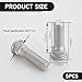 Zikefest 5PCS M12x1.5 Wheel Lug Bolts, 49mm Long Steel Lug Bolts, Car Wheel Studs Accessories, Compatible with Toyota Avalon Camry Corolla Prius RAV4 Sienna Pickup Lexus, OEM#610-266 90942-02049
