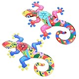 Décoration murale gecko en métal : ce gecko aux couleurs vives et à la peinture soignée apporte une touche de nature rafraîchissante à votre intérieur