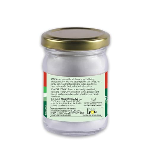 ORGANIC INDIA Stevia Powder || Natural Sweetener || Sugar Free || 75 gm - Image 6