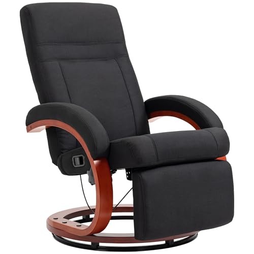HOMCOM Manual Recliner Chair for Adults, Adjustable Swivel Recliner with