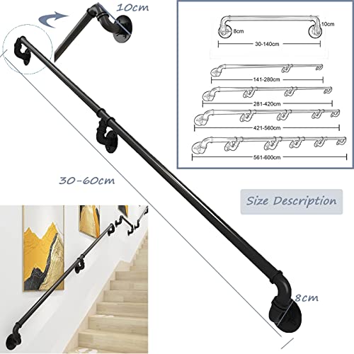 Rampe d'escalier industrielle de 5,7m pour intérieur et extérieur