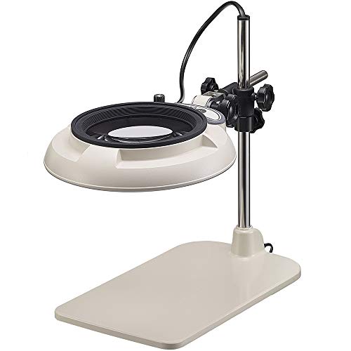 LED照明拡大鏡 テーブルスタンド式 明るさ調節機能付 ENVLシリーズ ENVL-B型 3倍 ENVL-B×3 オーツカ光学 拡大鏡 LED拡大鏡