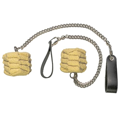 FIRE MECCA Fire Poi Set – 3 Inch Woven Kevlar MoonBlaze Heads – Set of 2 – Custom Length – Twist Link Chain – Flow, Spinning, Circus, Dance Prop – for Festivals & Performances