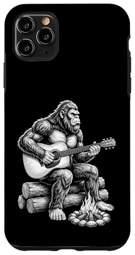 Campfire Big foot Playing Guitar Funny Sasquatch �X�}�z�P�[�X iPhone 11 Pro Max �p