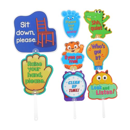 TOGEVAL 8個 指示 相互作用 に 上げる 標識 操作 あなたの 教室 標識 扱う あ