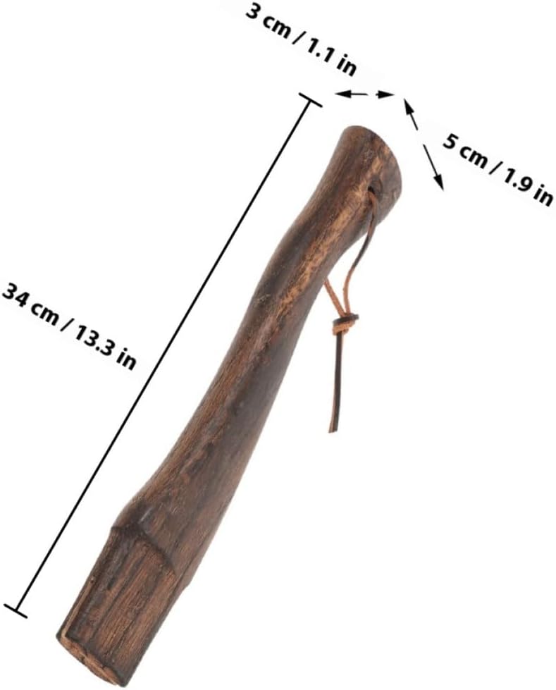 2pcs Wooden Axe Handle Replacements with Non-Skid Grip, 33Cm Short Hatchet Handles for Wood Chopping and Outdoor Gardening Tools