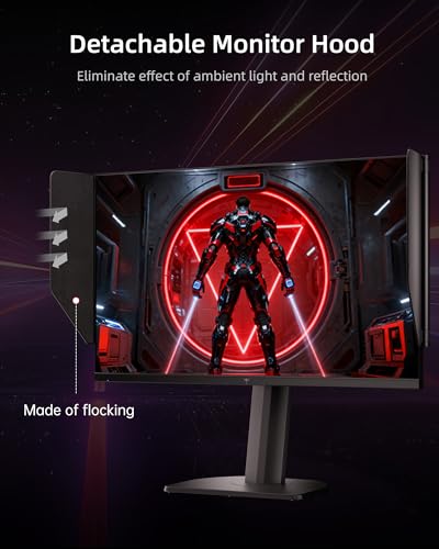 Image of KTC 27M1 27 Inch Gaming Monitor, 1440P Monitor with Speakers Built in, 210Hz Monitors with Shielding Hood, Fast IPS, Adaptive Sync, 130%sRGB, 1MS(MPRT), VESA Mount, Tilt /Swivel /Pivot /Height Adjustment